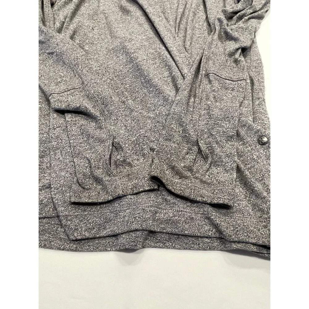 Zella Enlighten Me Cardigan Womens XS Gray Draped Wrap Athleisure‎ Thumbhole